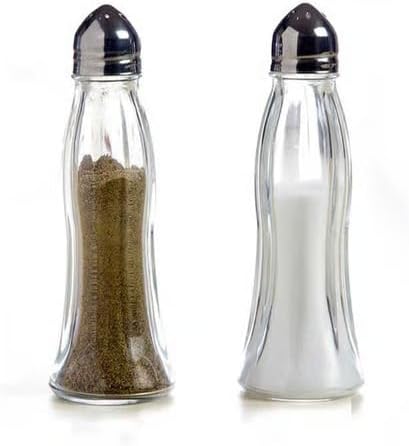 Cam Tuzluk Karabiberlik 2'li Tuzluk Salty Tuz Karabiberlik