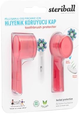 ŞARJLI VE PİLLİ DİŞ FIRÇALARI İÇİN HİJYENİK DİŞ FIRÇASI KORUMA KABI-2'Lİ KIRMIZI