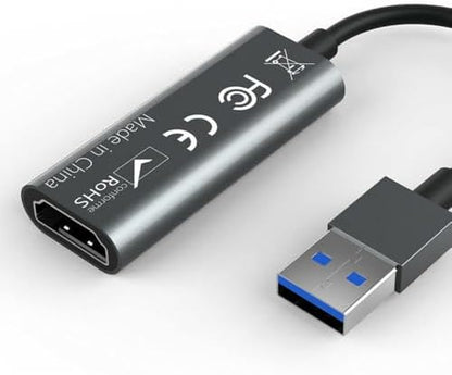 4k Usb 3.0 Video Capture Görüntü Yakalama Adaptörü Usb 4K 1080P Akış Öğretim Video Konferans veya Canlı Yayın için Oyun Yakalama Kartı (HDMI aktarma için Kullanılmaz)