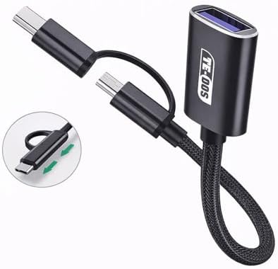 USB OTG Adaptör USB to USB-C Micro USB Dönüştürücü Kablo Flash Bellek Klavye Mouse Gamepad Bağlantı Kablosu Telefon Tablet Uyumlu Data Aktarım Adaptörü Mini OTG Çevirici | TD-C3301