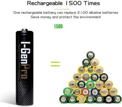 I-Gen Pro P161 4 Adet AA 2950 mAh Şarj Edilebilir Kalem Pil 1.2V Ni-MH Şarjlı Pil