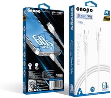 Onopo Android Uyumlu Type-C To Type-C PD 25W Hızlı Şarj ve Data Kablosu 100CM - P5 | 25W Hızlı Şarj | 480Mbps Veri Transferi | 2 Yıl İthalatçı Garantisi
