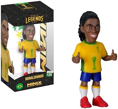 MINIX - Football Legends - Dünya Efsaneleri Şampiyonası #120 - Brezilya - Ronaldinho - Koleksiyon Figürü 12 cm