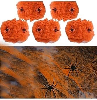 Beysüs Halloween Cadılar Bayramı Turuncu Renk Örümcek Ağı Seti