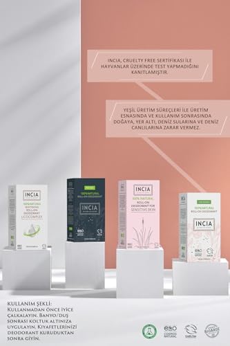 %100 Doğal Roll On Deodorant Kadınlar İçin Ter Kokusu Önleyici Lekesiz 50 ml