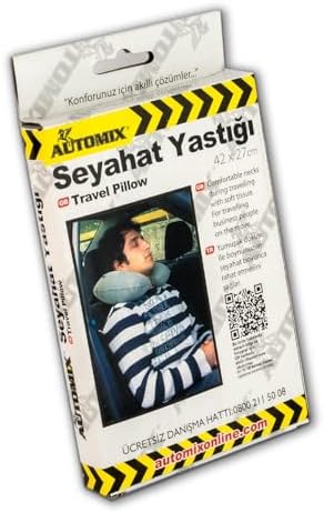 Automix Seyahat Yastığı | Ergonomik Boyun Destek Yastığı | Araç, Uçak ve Seyahat İçin Konforlu