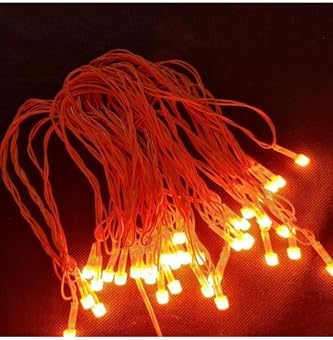 gaman Yılbaşı Aydınlatması 10 Metre 220 Vold Sabit Aydınlatma 38 Led Işık- Fişli Turuncu