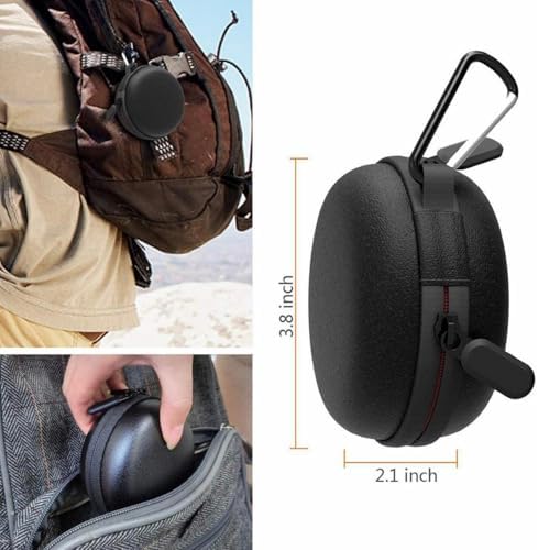 Apple Watch Taşıma Çantası AirPods 1 2 3 Uyumlu | Kablolu Şarj Destekli Sert EVA Kılıf | Darbe Emici Fermuarlı Koruma Siyah