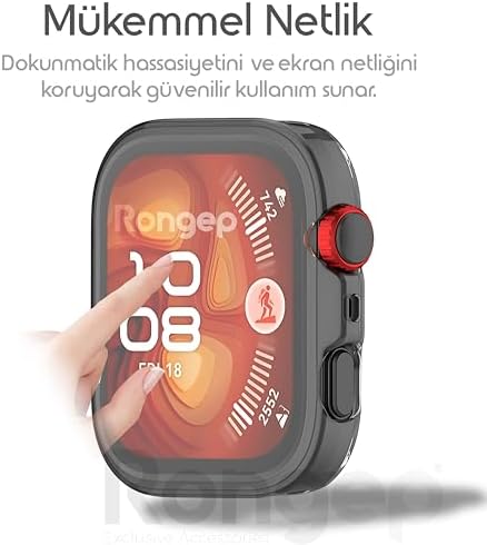 Watch Fit 4 Pro için 360° Kasa Koruyucu Yumuşak TPU Kılıf Dokunmatiği ve Netliği Etkilemeyen Fit 4 Pro Ekran Koruyucu Kılıf Darbelere Karşı Watch Fit4 Pro Koruma (Şeffaf)