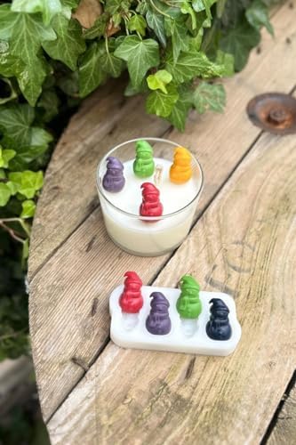 3D Kardan Adam Mini Dörtlü Mum Kalıbı (Silikon)