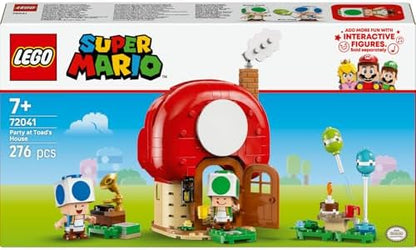 Super Mario Toad Evinde Parti 72041 – 7 Yaş ve Üzeri Çocuklar İçin Parti Temalı Yaratıcı Oyuncak Yapım Seti, Eğlenceli Oyun Deneyimi ve Hediye Fikri, Koleksiyonluk Model (276 Parça)