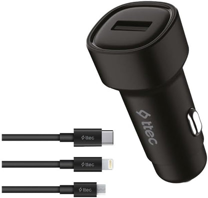 SmartCharger 2.4A Araç Şarj Aleti + Trio Kablo 2CKS30TS