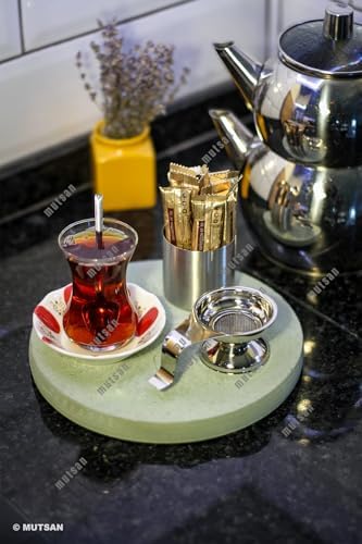 Paslanmaz Çelik Altlıklı Çay Süzgeci - 304 Kalite Paslanmaz Çelik