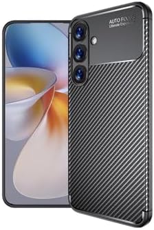 - ile uyumlu Galaxy S25 FE Kılıf Kamera Korumalı Karbon Desenli Uzun Ömürlü Renk Atmaz Koruyucu Silikon