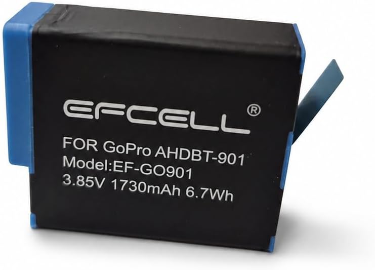 GoPro Hero 9 Hero 10 Hero 11 Hero 12 Black ile Uyumlu AHDBT-901 Yedek Kamera Bataryası 1730mAh 3.85V Şarjlı Aksiyon Kamera Pili Uzun Süreli Kullanım | (GO901)