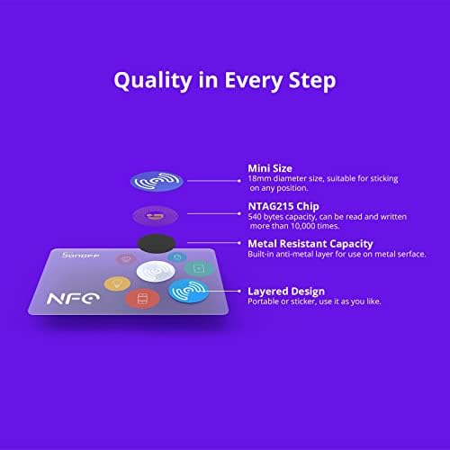 Sonoff | Akıllı NFC Etiketi Taşınabilir Su Geçirmez PVC Kartlar