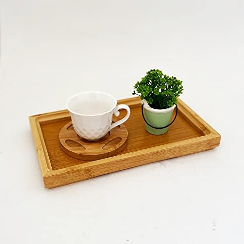 Bambu Dikdörgen Servis Tepsisi Küçük Boy Tepsi 25cm*15cm*2.6cm