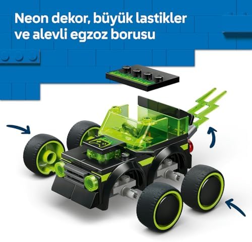 City Araçlar - Video Oyunu Yarış Arabası 60484 – 5 Yaş ve Üzeri Çocuklar için Küçük Sürücü Minifigürü İçeren Yaratıcı Oyuncak Yapım Seti, Çocuklar için Eğlenceli Hediye Fikri (64 Parça)