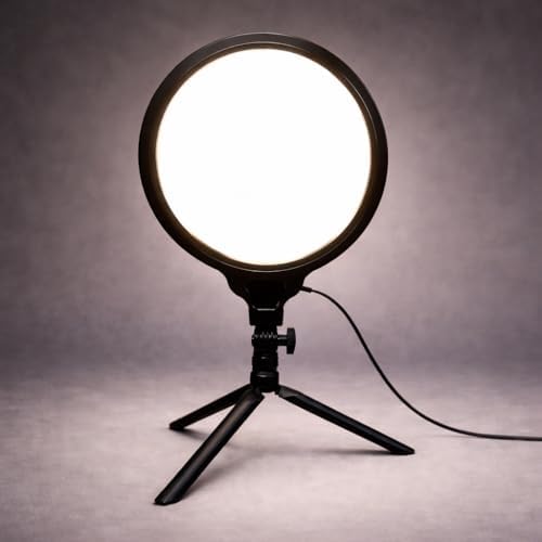Halka Işık 8.4 inç (21.5cm) 180cm Kablolu Stüdyo Işığı Ürün ve Görsel Fotoğraflama Işığı Fotoğraf Makinesi Kamera Youtuber Twich Ring Light Yayıncı Işığı (HP260 8.4inç Siyah)