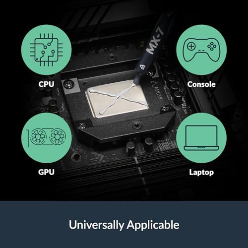 ARCTIC MX-7 (4 g) - CPU'lar, Konsollar, Grafik Kartları, Dizüstü Bilgisayarlar, İşlemciler, Çok Yüksek Isı İletkenliği, Uzun Dayanıklılık, İletken Olmayan, Kapasitif Olmayan Üstün Performanslı Termal