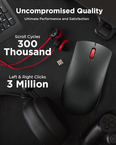 Kablosuz Fare (WL150) - 2.4G Nano USB-A Çok Yönlü Ergonomik Fare - 3 Milyon Tıklama, 1.000 DPI - Taşınabilir Kompakt Kablosuz Tasarım - Bilgisayar ve Dizüstü Bilgisayar Aksesuarları