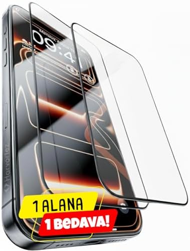 iPhone 12 Pro Max Ekran Koruyucu için Ultra Berrak, Anti-Statik, 9H Süper Güçlü Temperli Cam, 5D Full Koruma, Kılıf Dostu - Kolay Takılır (1 AL 1 BEDAVA)