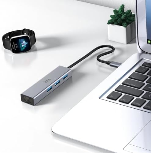 BXC06HB Type-C'den 3 Bağlantı Noktalı Gigabit Ethernet USB 3.2 Hub