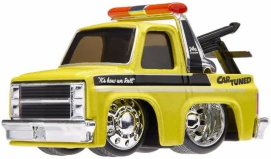 CarTuned S3 1987 Chevy C10 Sarı Çekici Araba, Diecast Arabası, Metal Gövde, Çok Renkli