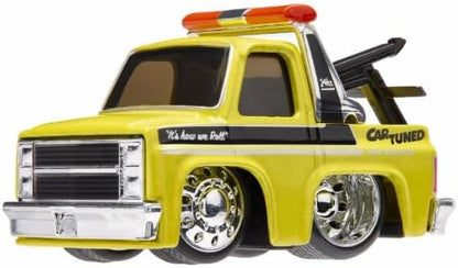 CarTuned S3 1987 Chevy C10 Sarı Çekici Araba, Diecast Arabası, Metal Gövde, Çok Renkli