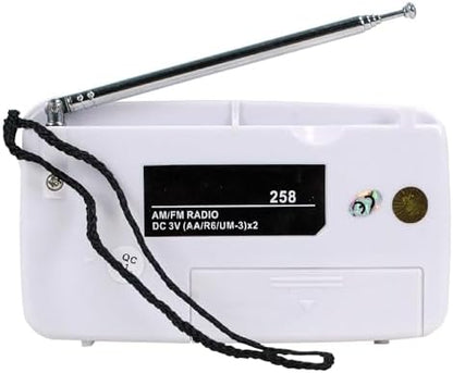 HT-258 Taşınabilir AM/FM Radyo Küçük Boy Cep Radyosu Pilli Radyo K-258 Knstar