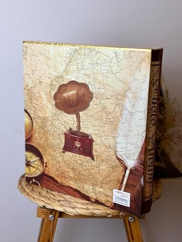 Rs21 Fotoğraf Albümü 10x15cm 600 Lük Gramafon Desenli Kutulu Yatay Dikey Modeli