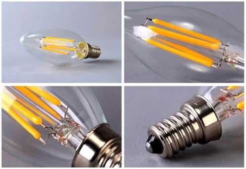 Rustik Led Ampul 4w E14 Ince Duy Gün Işığı 3000K 10 Adet Cata Erd23 Kıvrık Mum Ampul