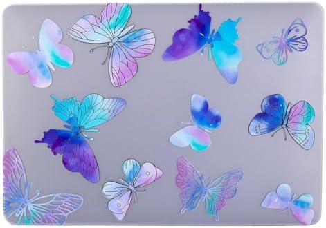 MacBook Air 13.6 İnç Papatya Desenli Kılıf A2681 A3113 A3240 A3449 M2 M3 M4 M5 Uyumlu Sert Kapak Hard Case Mor