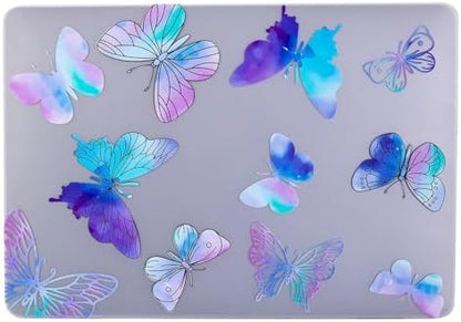 MacBook Air 13.6 İnç Papatya Desenli Kılıf A2681 A3113 A3240 A3449 M2 M3 M4 M5 Uyumlu Sert Kapak Hard Case Mor
