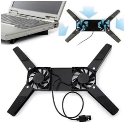 Dizüstü Bilgisayar Soğutucu Laptop Soğutucu 2 Fanlı Mini USB Bağlantılı Plastik Ayak