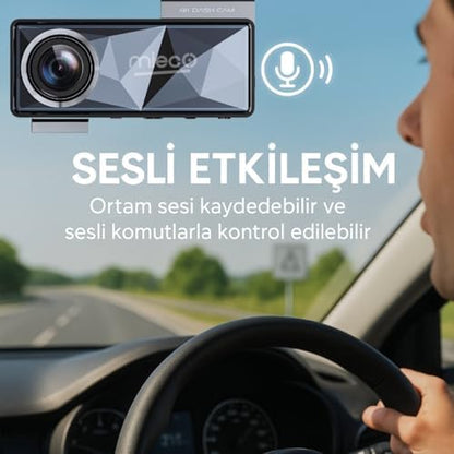 Mieco A11 Wifi/App/ 4K Uhd/ 150° Ultra Geniş Açı/Gece Görüş/GPS/Adas Özellikli Araç Kamerası
