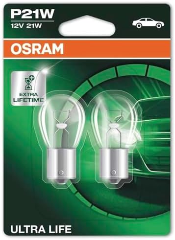 Ultra Life P21 W Fren/Sinyal/Uç ve yedekleme İşık 7506ult 02B dayanıklı, çift blister medium beyaz 7506ULT-02B