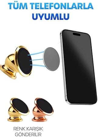 Havalandırma Araç İçi Mıknatıslı Telefon Tutucu Ayarlanabilir Yapışkanlı Araba Telefon Tutacağı