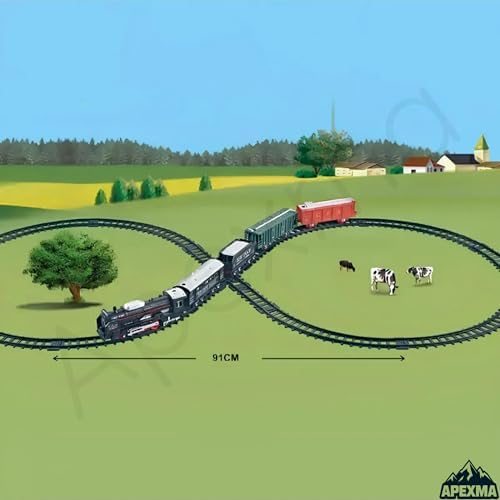 Oyuncak Klasik Yolcu Treni Seti 19 Parça - 91 cm Ray Uzunluğunda Classic Kara Tren
