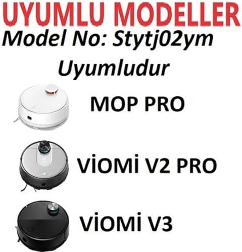Mi Robot Pro (Model Kod:styj02ym-Uyumlu) Robot Süpürge Fırça,Hepa Filtre Yenileme Yedek Parça Seti-Siyah 10 Parça