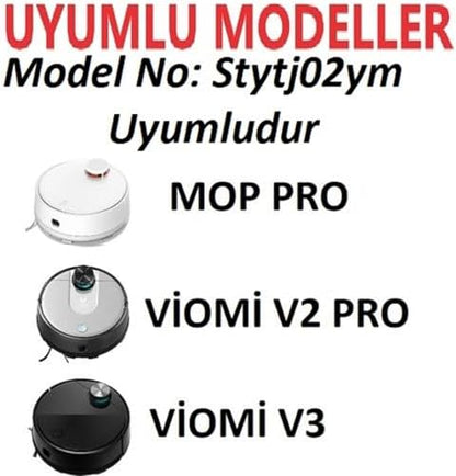 Mi Robot Pro (Model Kod:styj02ym-Uyumlu) Robot Süpürge Fırça,Hepa Filtre Yenileme Yedek Parça Seti-Siyah 10 Parça