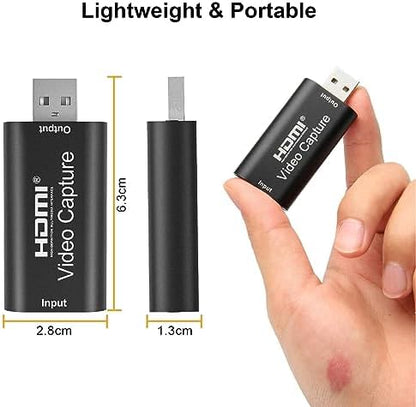 Ses Video Yakalama Kartı 1080P 30fps HDMI USB Yakalama Kartları DSLR Video Kamera Oyun - Canlı Akış - Video Konferans - Öğretim için Aksiyon Kamerası ile Kayıt