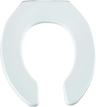 BEMIS 955CT 000 tuvalet oturağı, ön yüzü açık, asla çözülmez ve geri aramaları azaltır, yuvarlak, plastik, beyaz