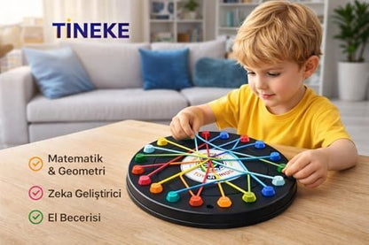 Lastik Geçirme Zeka Oyuncağı Çocuklar İçin Eğitici Geometrik Şekil Seti