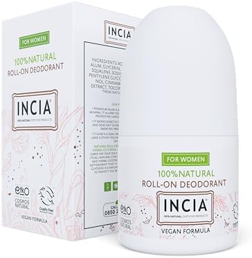 %100 Doğal Roll On Deodorant Kadınlar İçin Ter Kokusu Önleyici Lekesiz 50 ml
