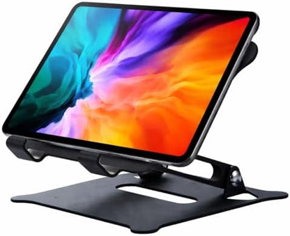 Ayarlanabilir Katlanabilir Tablet Standı 370g | Paslanmaz Çelik Tablet Tutucu, Açı Ayarlı, Portatif Masaüstü Tablet Standı, Sadece iPad ile Uyumlu Stant | Z19