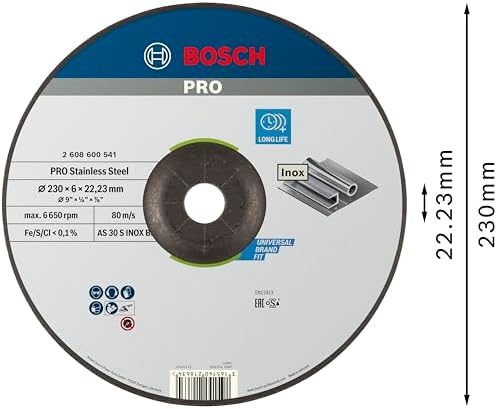 Professional 2608600541 Schleifzubehör Schruppsch.230 x 6 mm F.INO x