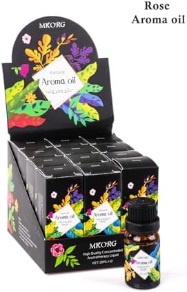 3’Lü Esansiyel Uçucu Yağ 3X10Ml Rose Gül Kokulu Buhurdanlık Yağı Set, Difüzör, Banyo Ve Oda Kokusu