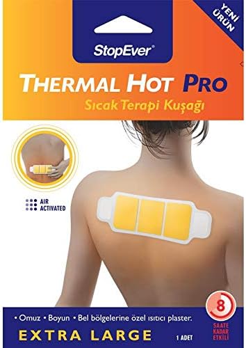 StopEver Thermal Hot Pro Sıcak Terapi Kuşağı - 6'lı Paket | Bel, Boyun, Omuz Kas Ağrılarına Karşı 8 Saat Etkili Isı Bandı | Hava ile Aktifleşen Doğal Isı | Bel, Boyun, Omuz İçin Ekstra Geniş Boyut