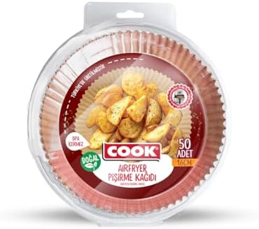 Airfryer Pişirme Kağıdı, Standart Boy, 16 cm, 50 Adet